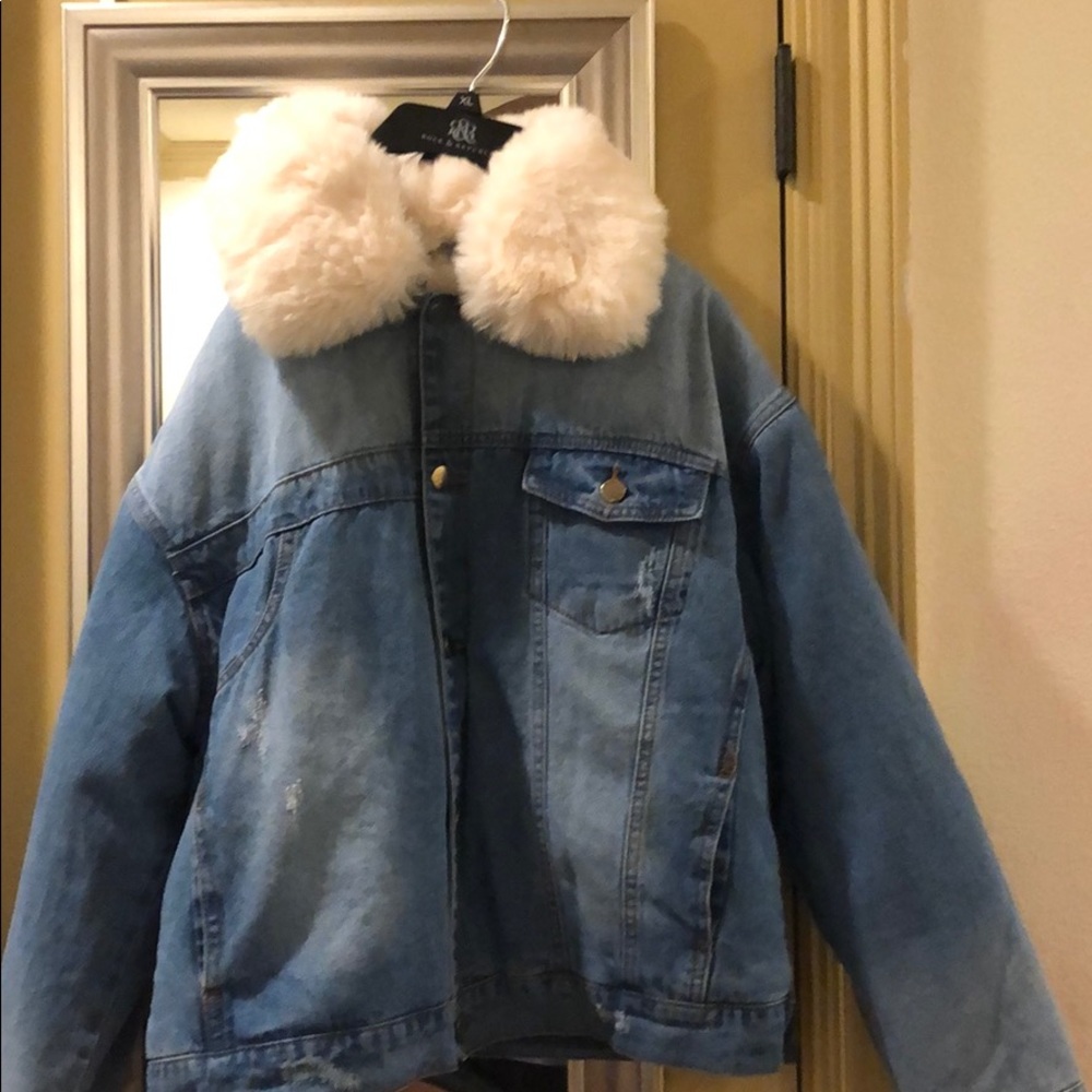 Fur women’s jean jacket